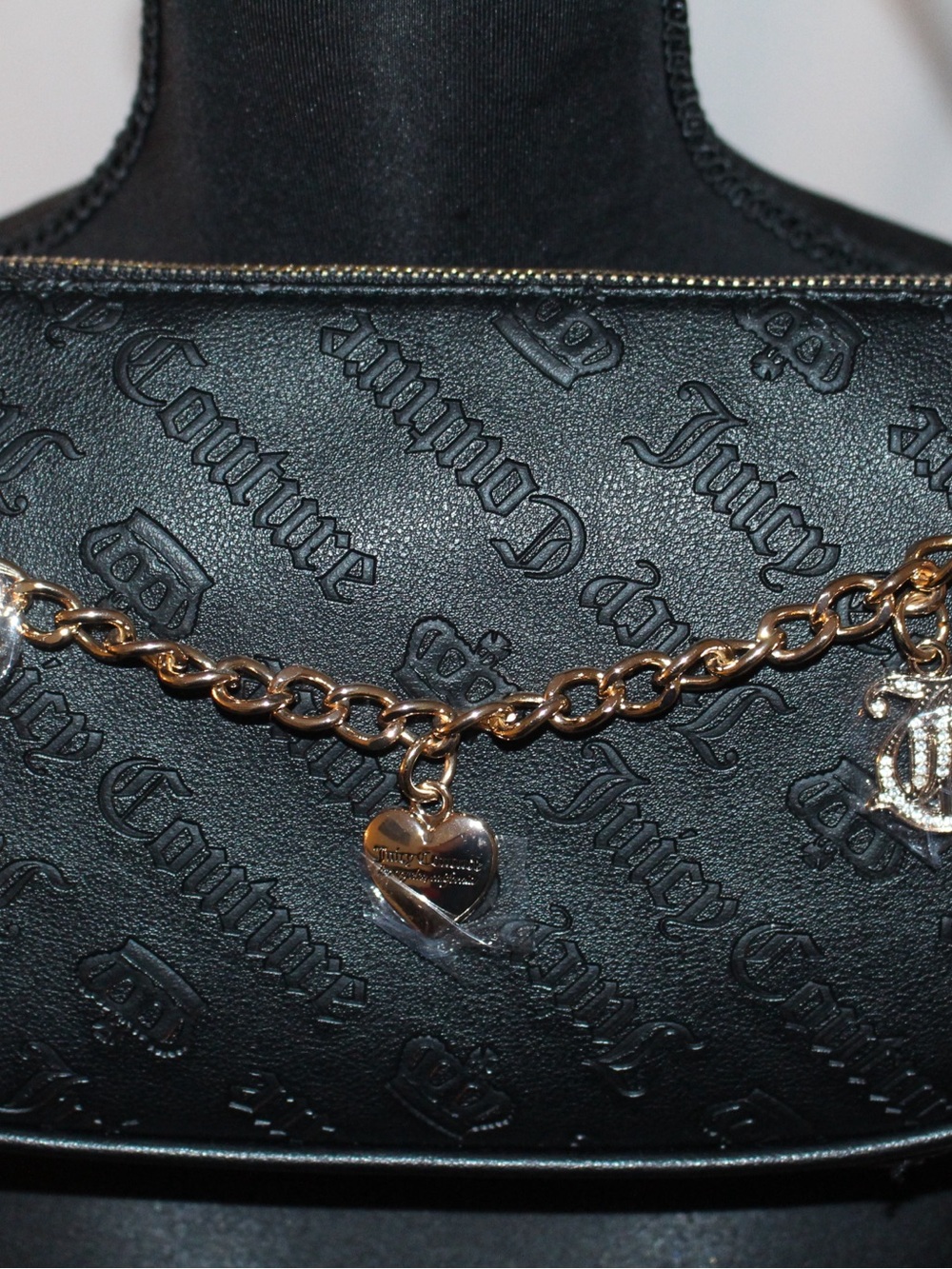 Juicy Couture Shoulder Bag with Gold Charm Chain - Picture 5 of 11